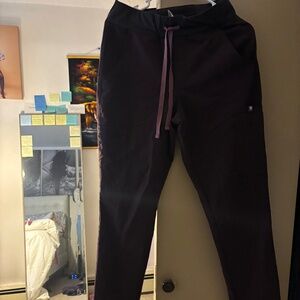 Figs brown straight leg scrubs in tall